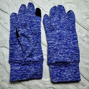 All in Motion Blue Touchscreen Gloves / Running Sports Wicking #1172